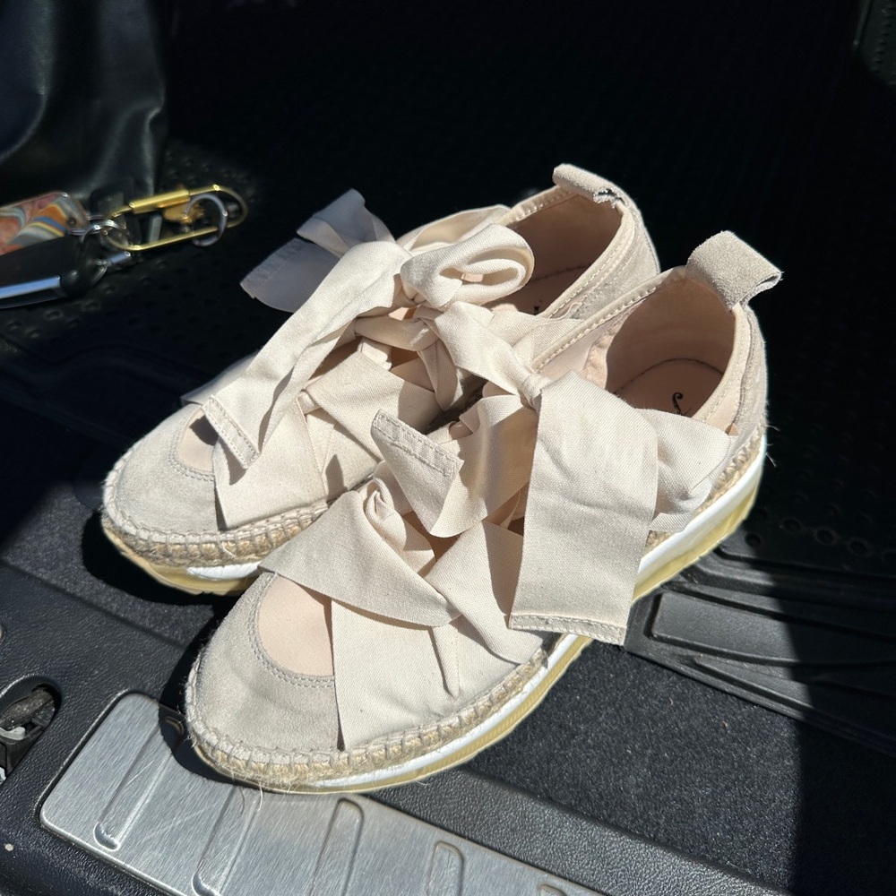 Women's Cream Espadrille Sneakers